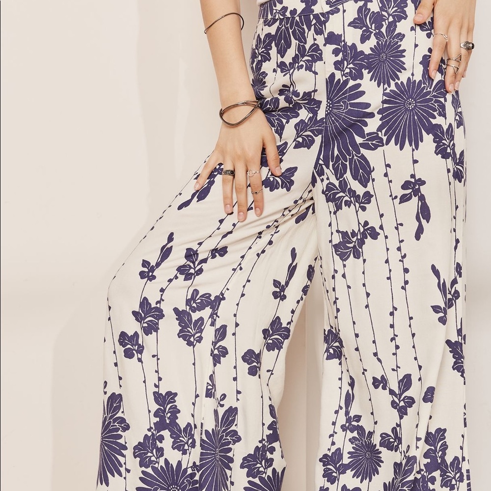 Free people size 12 floral palazzo pants
